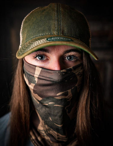 Brushstroke Camo Face Defender Neck Gaiter Greater Half